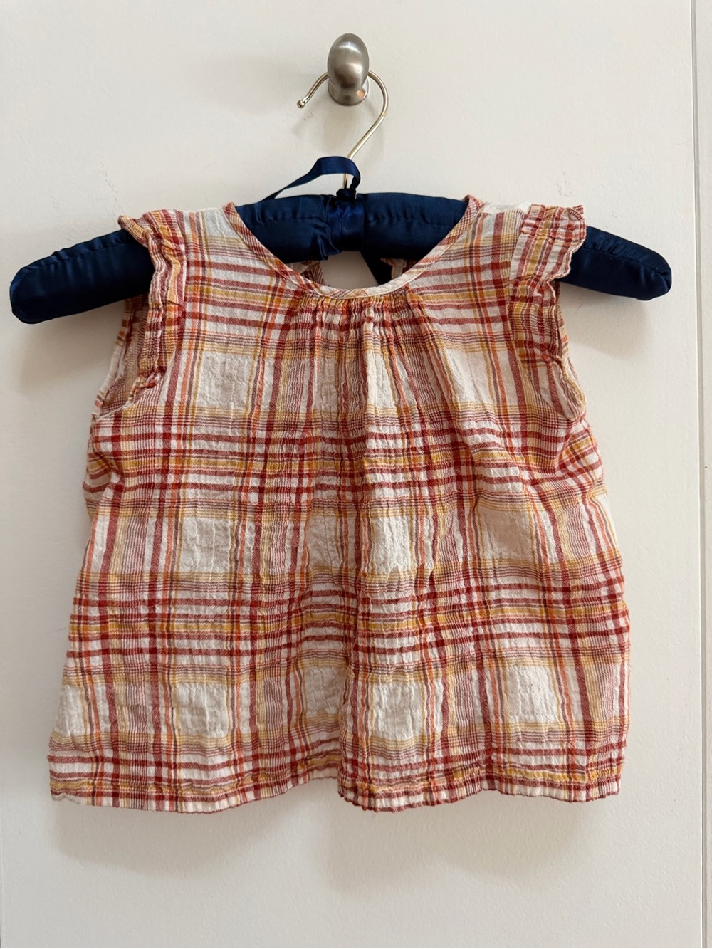 Minina Plaid Cotton Blouse